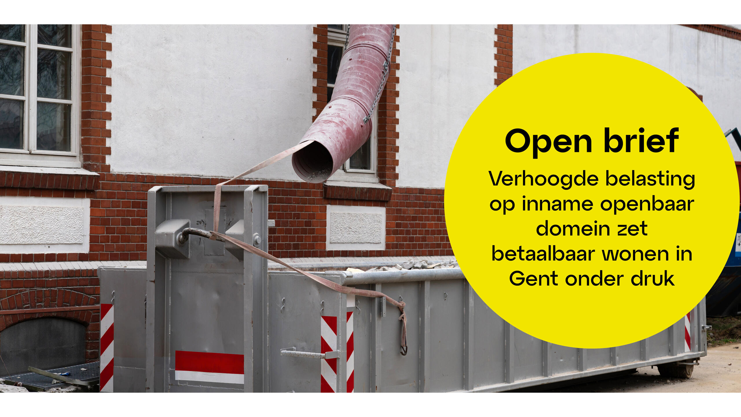 Open brief - verhoogde belasting op inname openbaar domein stad Gent
