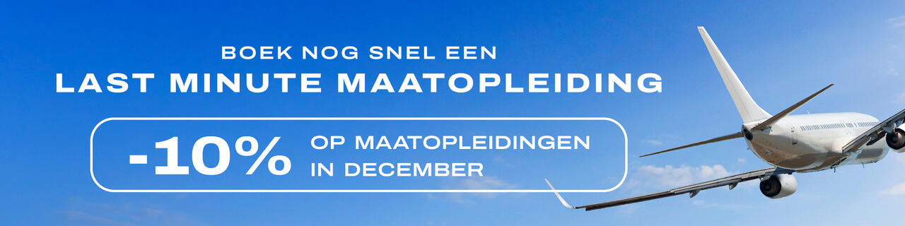 10% korting op een maatopleiding in december